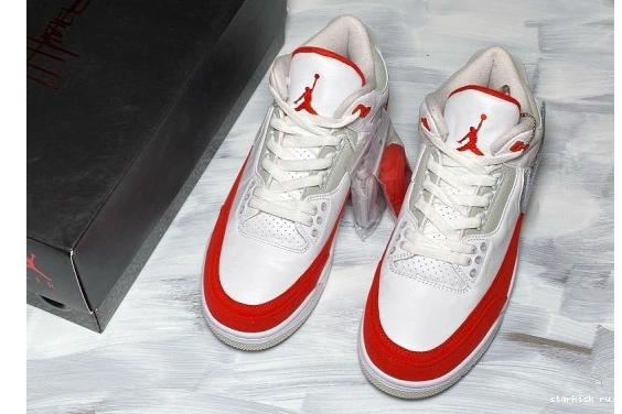 JORDAN WHITE CJ0939-100 RETRO RED TINKER 3 CJ0939-100 UNIVERSITY AIR 0813